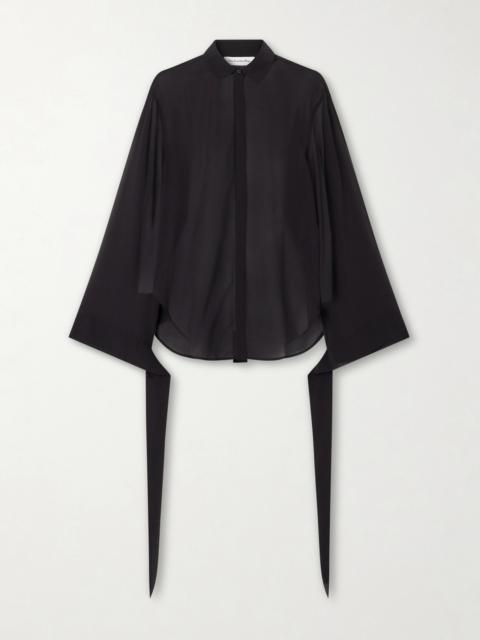 The Frankie Shop Verlin Tie-detailed Chiffon Shirt
