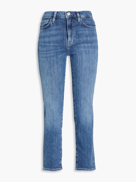 FRAME Le High Straight cropped high-rise straight-leg jeans
