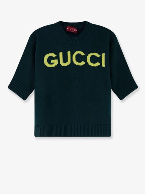 GUCCI Gucci Wool Sweater With Frontal Logo Embroidery