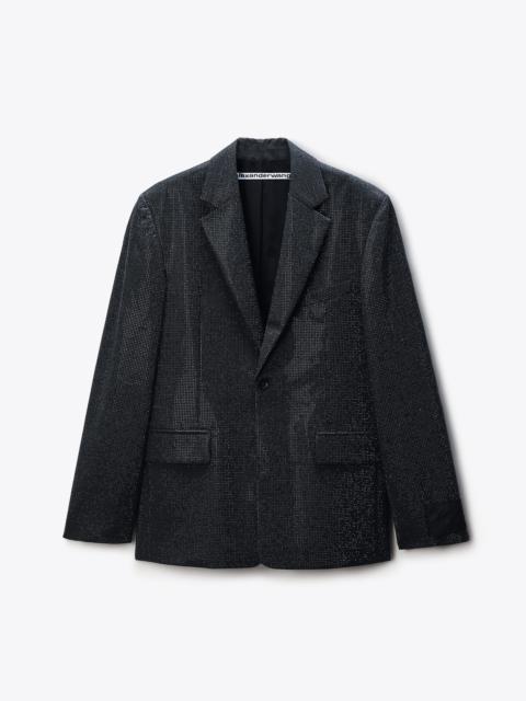 Alexander Wang Boxy Blazer in Wool Mohair Oversized