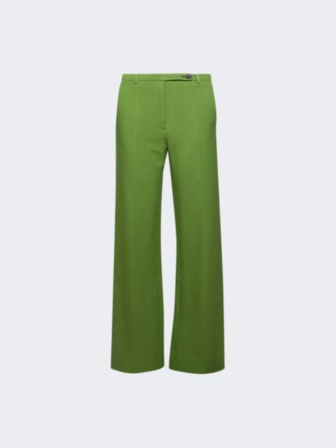 Miu Miu Fabric Stitch Knit Pants Green