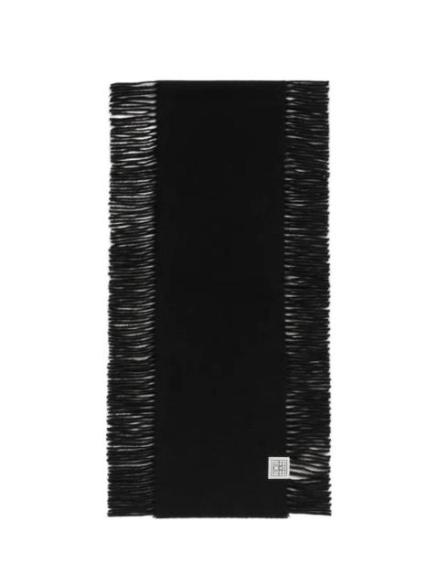 TOTEME Cashmere Tassel Scarf in Black