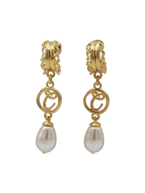 Chloé Gold And Pearly Brass Earrings