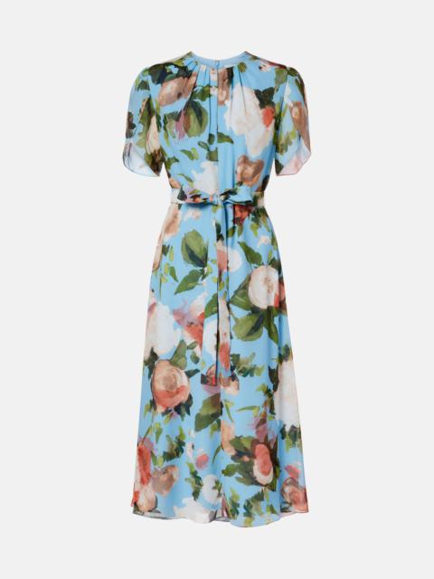 Erdem Floral silk voile midi dress
