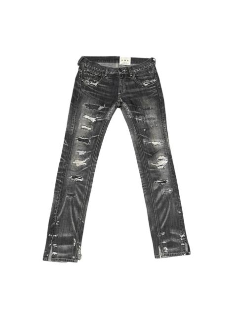 Hysteric Glamour Vintage KMK Kingly Mask Distressed Pants