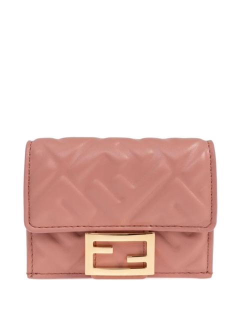 FENDI Fendi Women Nappa Leather Baguette Micro Trifold Wallet