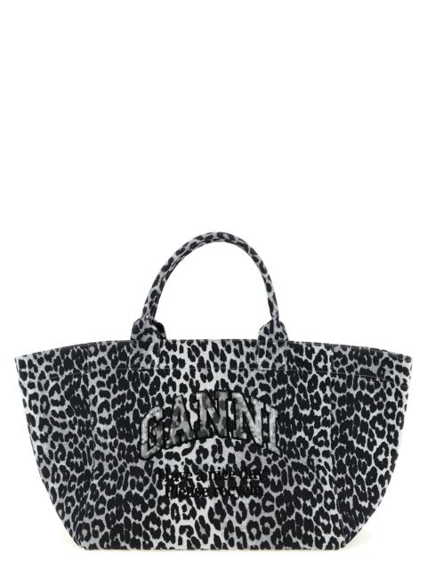 GANNI Ganni Women 'Leopard Sequin Xxl Tote' Shopping Bag