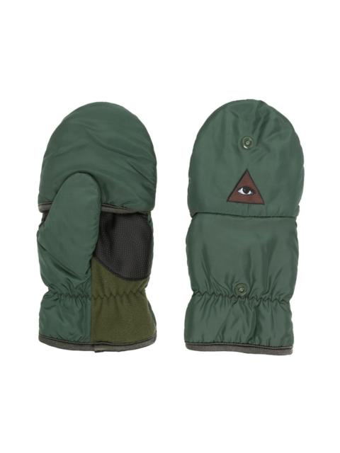 UNDERCOVER EYE PATCH-DETAIL PADDED GLOVES