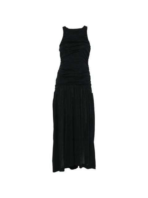 waved maxi dress