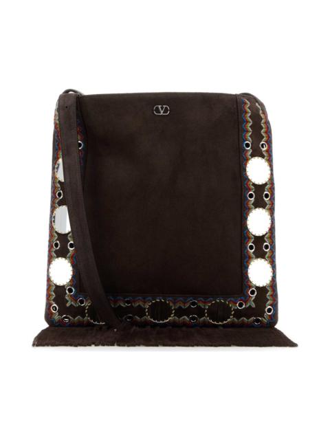 Valentino Brown Suede Nellcã´te Crossbody Bag