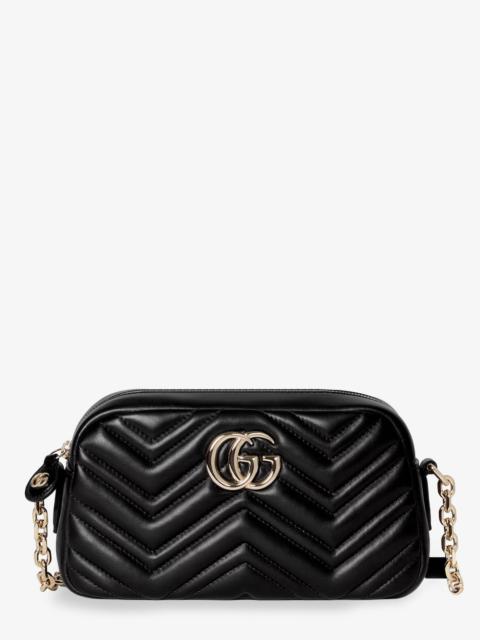 GUCCI Gucci GG Marmont Leather Camera Bag Black