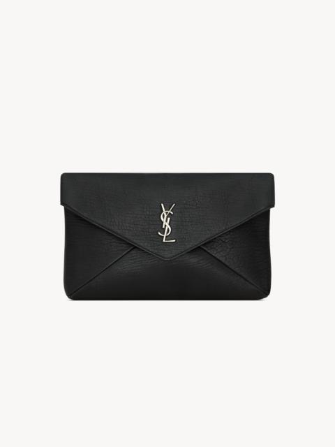 SAINT LAURENT CASSANDRE LARGE ENVELOPE POUCH IN LAMBSKIN