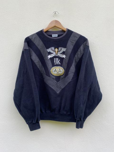 Other Designers Vintage - Vintage 90s Yoshiyuki Konishi Ficce Leather Sweatshirt