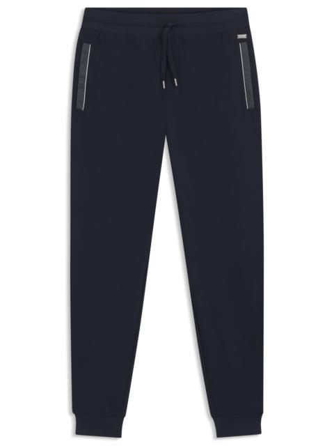 BOSS POCKET-DETAIL TRACKSUIT BOTTOMS IN A COTTON BLEND