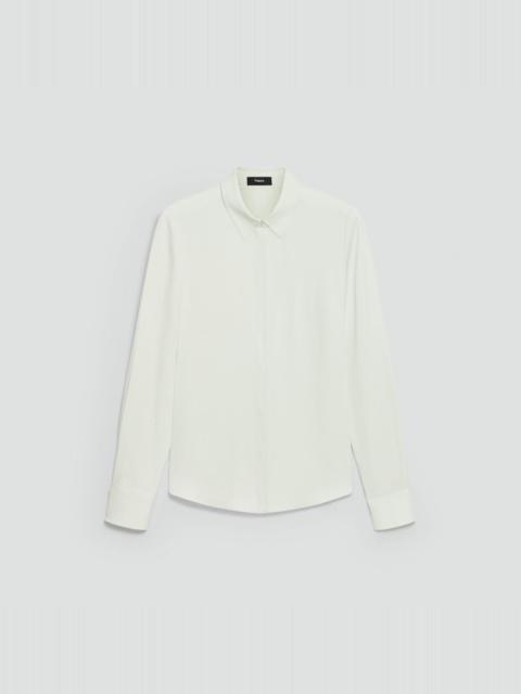Theory Fitted Shirt in Silk Georgette