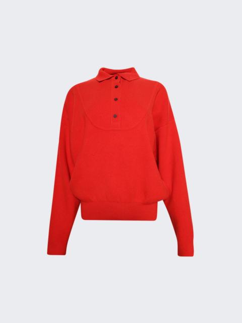 JACQUEMUS Polo Sweater Red