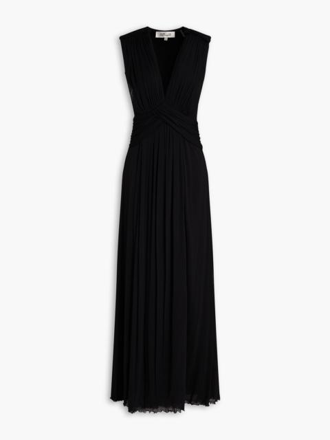 DIANE VON FURSTENBERG Marika ruched stretch-mesh maxi dress