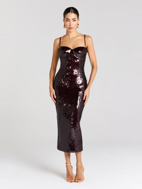 NADINE MERABI Reese Brown Dress