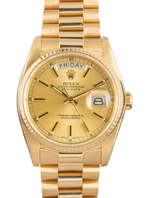 ROLEX Used Rolex Day-Date 36 Yellow Gold 18038 Champagne Dial