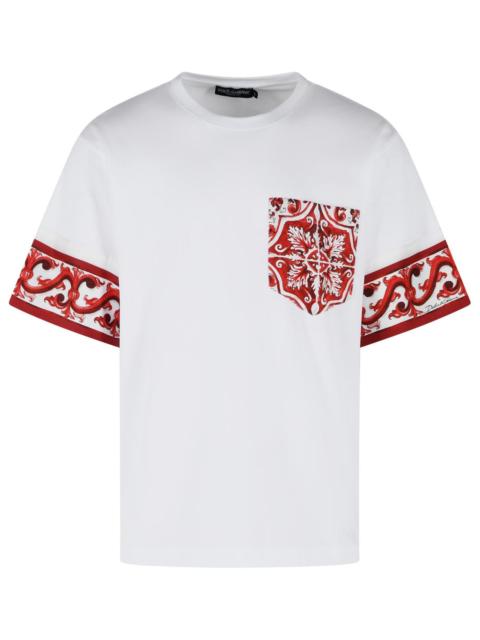 Dolce & Gabbana Dolce & Gabbana Maiolica Print T-shirt White