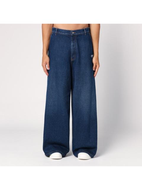 Off-White Blue Wide Denim Jeans Men