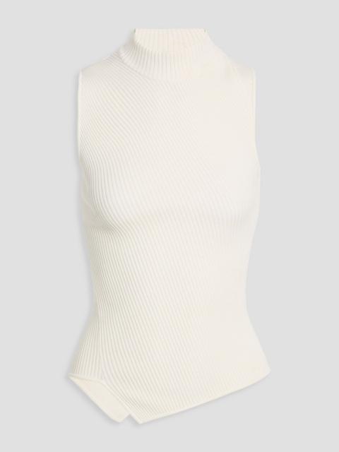 TOTEME Asymmetric ribbed-knit top