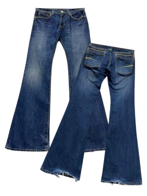 Other Designers If Six Was Nine - FYE🔥Vintage SUPER FLARE Punk Zipper Pocket Grunge Heel Bite