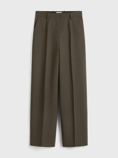 TOTEME Wide tailored trousers forest