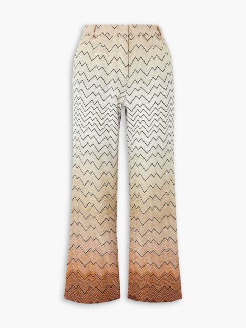 Missoni Dégradé crochet-knit bootcut pants