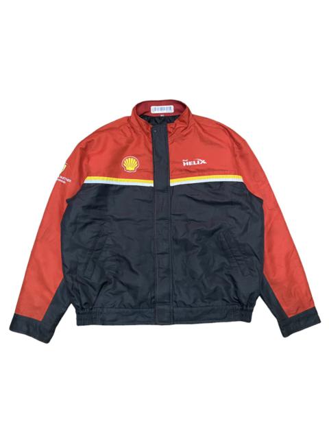 Other Designers Vintage - Vintage Shell Ferrari Racing Motorsport Zipper Jacket