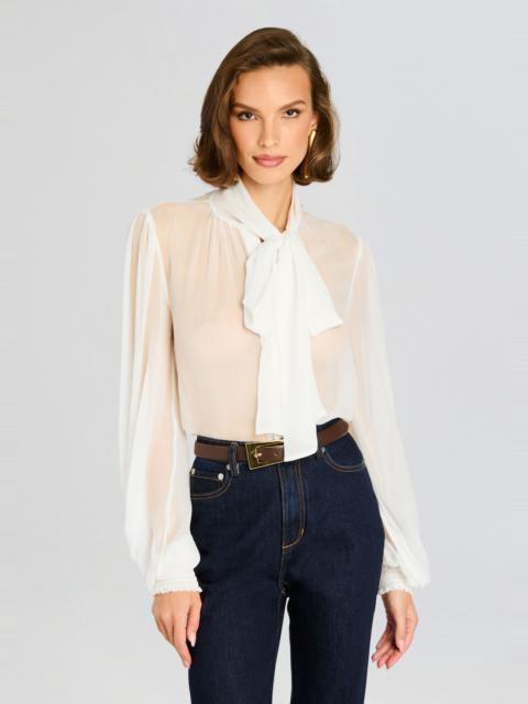 RETROFÊTE HASLI SILK CHIFFON TOP