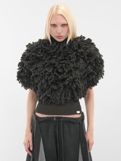 Jean Paul Gaultier Black Sleeveless Loose-Stitch Sweater