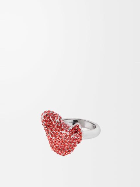 Loewe Glitter Fragment ring in sterling silver and crystals
