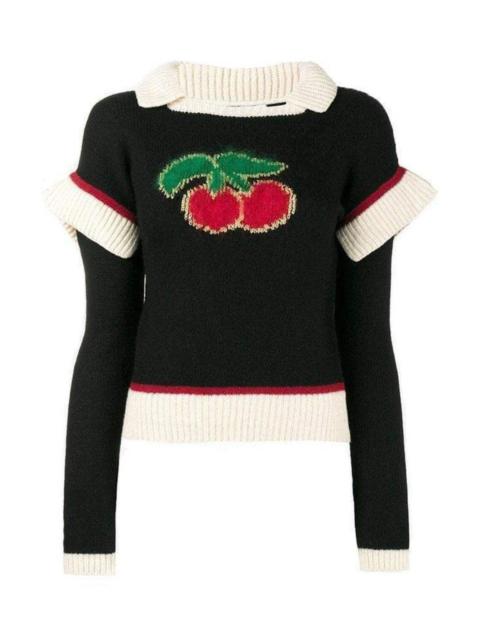 Other Designers Wool Blend Cherry Sweater