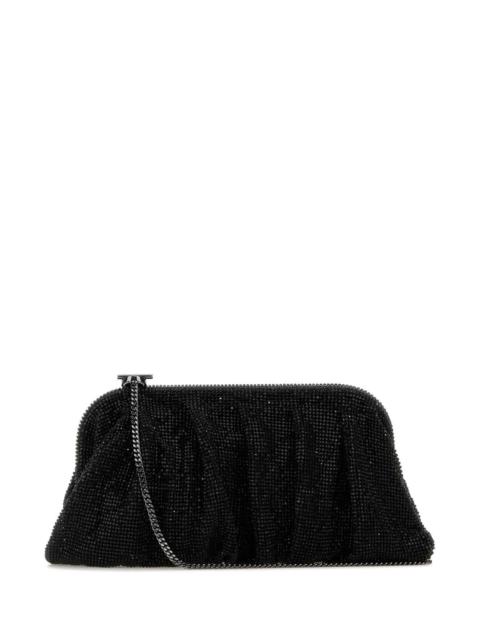 BENEDETTA BRUZZICHES Benedetta Bruzziches Women Black Rhinestones Knit Venus La Grande Clutch