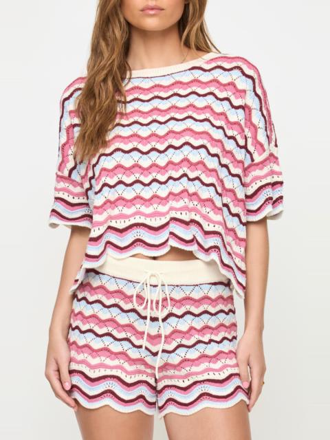 L*SPACE LSPACE Sun Chaser Stripe Top in Sand In Hand at Nordstrom