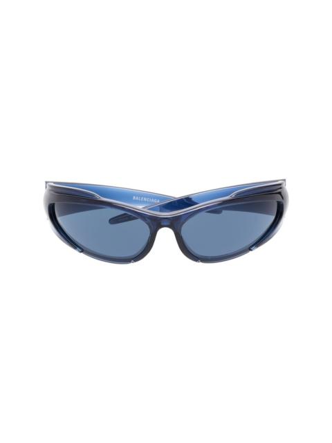 BALENCIAGA Reverse Xpander rectangle-frame sunglasses