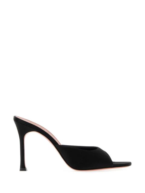 Amina Muaddi Amina Muaddi Women Black Satin Alexa Mules