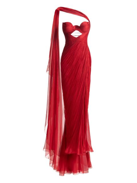 MARIA LUCIA HOHAN Maria Lucia Hohan Yasmine Cut-out Draped Gown