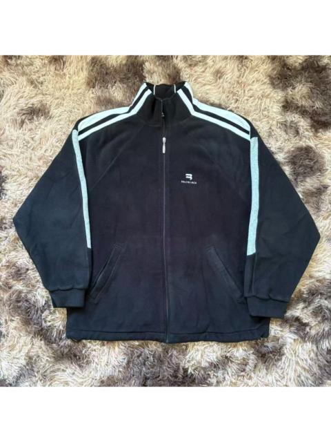 BALENCIAGA Balenciaga Sporty B zip-up fleece jacket in black 