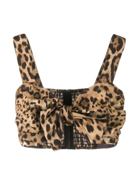 Dolce & Gabbana Leopard print bustier top