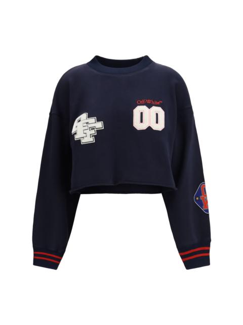 Off-White Off-White Women Royal Patch Crop Crew Night Sky - Haute