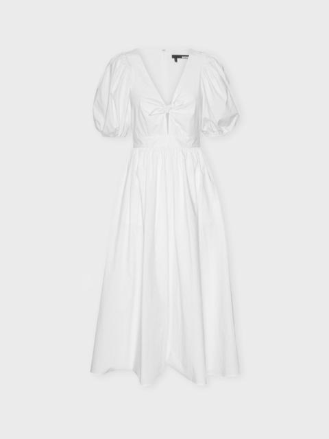 ROTATE Dress Puff Sleeve Midi  White