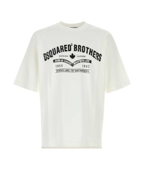 DSQUARED2 Dsquared Men White Cotton Oversize T-Shirt
