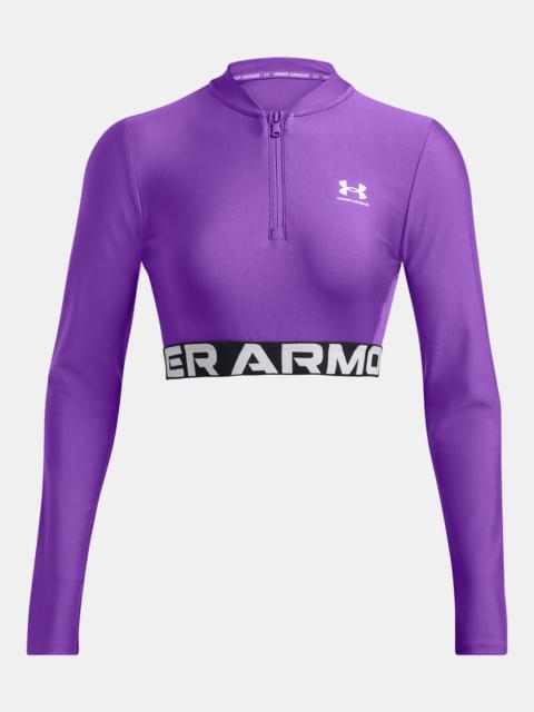 Under Armour Women's HeatGear® Rib ¼ Zip Long Sleeve