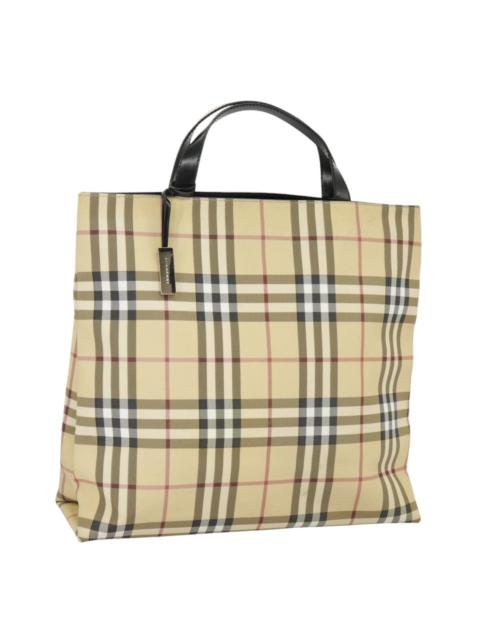 Burberry Burberry Nova Check Tote Bag Pvc Beige
