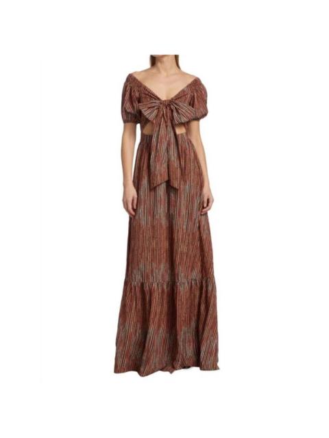 Other Designers NWT Ramy Brook Megan Maxi Cut out Dress In Deco Rose‎  Sz Large $495