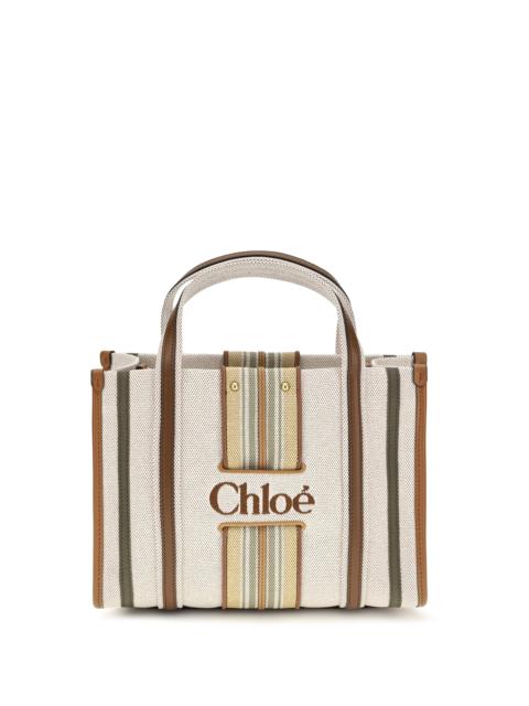 Chloé Chloé Small Woody Loop Canvas Tote Bag Pure Brown