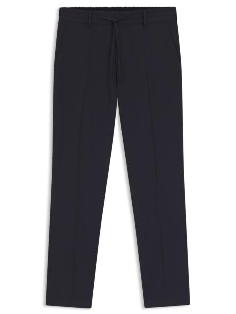 BOSS PATTERNED SLIM-FIT TROUSERS IN A WOOL BLEND