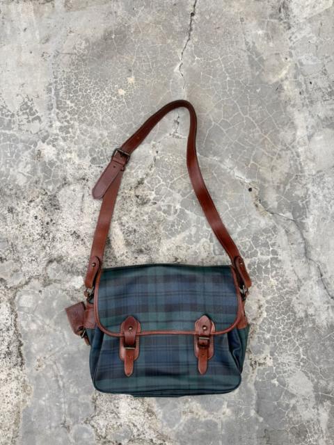 Polo Ralph Lauren Vintage Polo Ralph Lauren Plaid Flannel Tartan Leather Bag